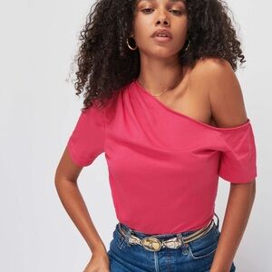 Nation LTD RANDA ONE SHOULDER TOP Hibiscus